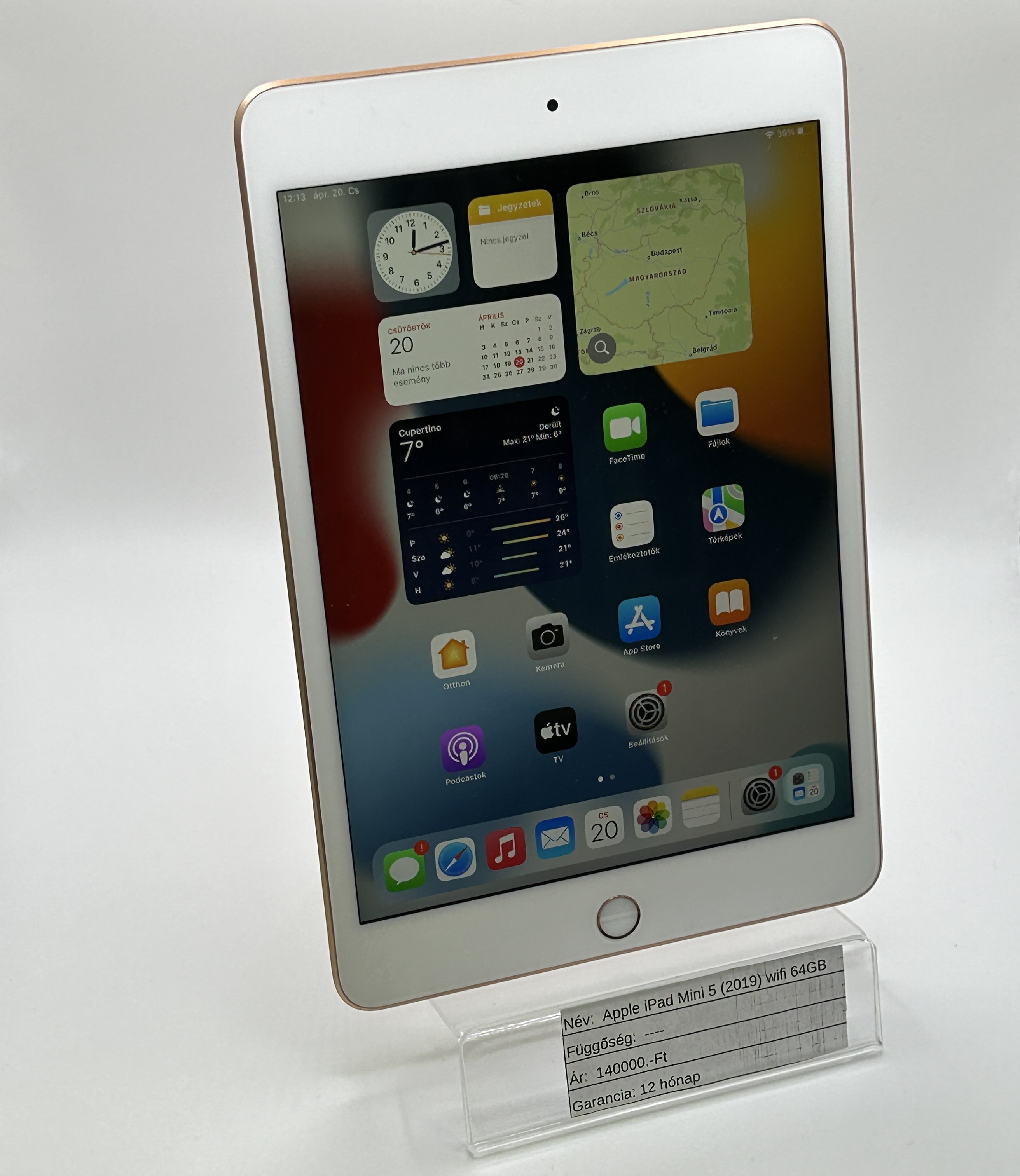 Apple iPad mini 5 Wifi 64GB Arany